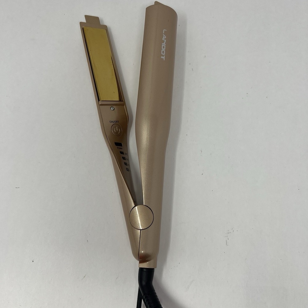Landot‎ 2 in 1 Hair Straightener & Curler Ceramic Tourmaline 1" Rose Gold Styler